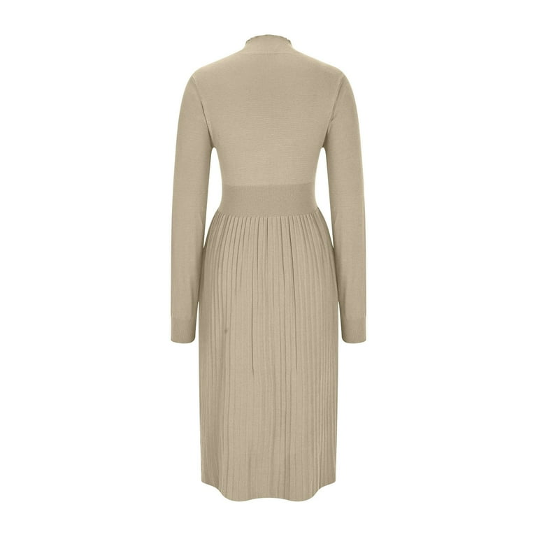 knit midi dress beige Baltic Born Womens Chelsea Knit Dress | Beige + Camel main image 0