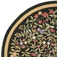 thumbnail image 2 of SAFAVIEH Chelsea Dania Floral Wool Area Rug, Black, 8' x 8' Round, 2 of 4
