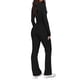 thumbnail image 3 of Conjunto Deportivo de Otoño de 2 Piezas A Juego para Estar en Casa: Pantalón de Pierna y Top Corto con Cuello Henley. Negro S, 3 of 6