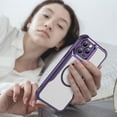 thumbnail image 6 of Case for iPhone 12 Pro,Full-Body Rugged Carbon Fibre Protective Clear Back Hybrid Magnetic with Wireless Charge Shockproof Protector Phone Case for iPhone 12 Pro,6.1 inch 2020 (Purple), 6 of 18