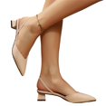 thumbnail image 2 of YOUYEDIAN Women's Dance Shoes Summer Dress Formal Ankle Strappy Low Heel Mary Jane Shoes Comfortable Evening Wedding Block Heels Closed Toe Pumps (Beige), 2 of 5