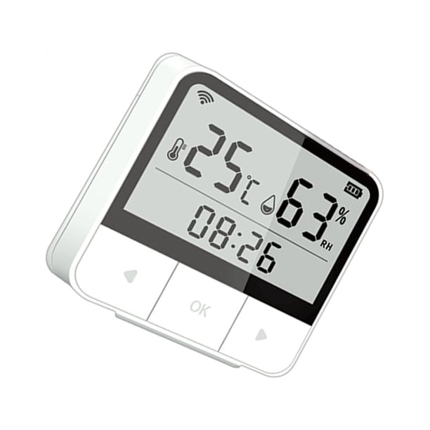 Cateissary Termómetro inteligente WiFi inalámbrico Tuya, higrómetro ajustable para interiores, Sensor de temperatura y humedad, medición de Electrónica