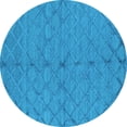 thumbnail image 1 of Ahgly Company Indoor Round Oriental Light Blue Industrial Area Rugs, 7' Round, 1 of 4