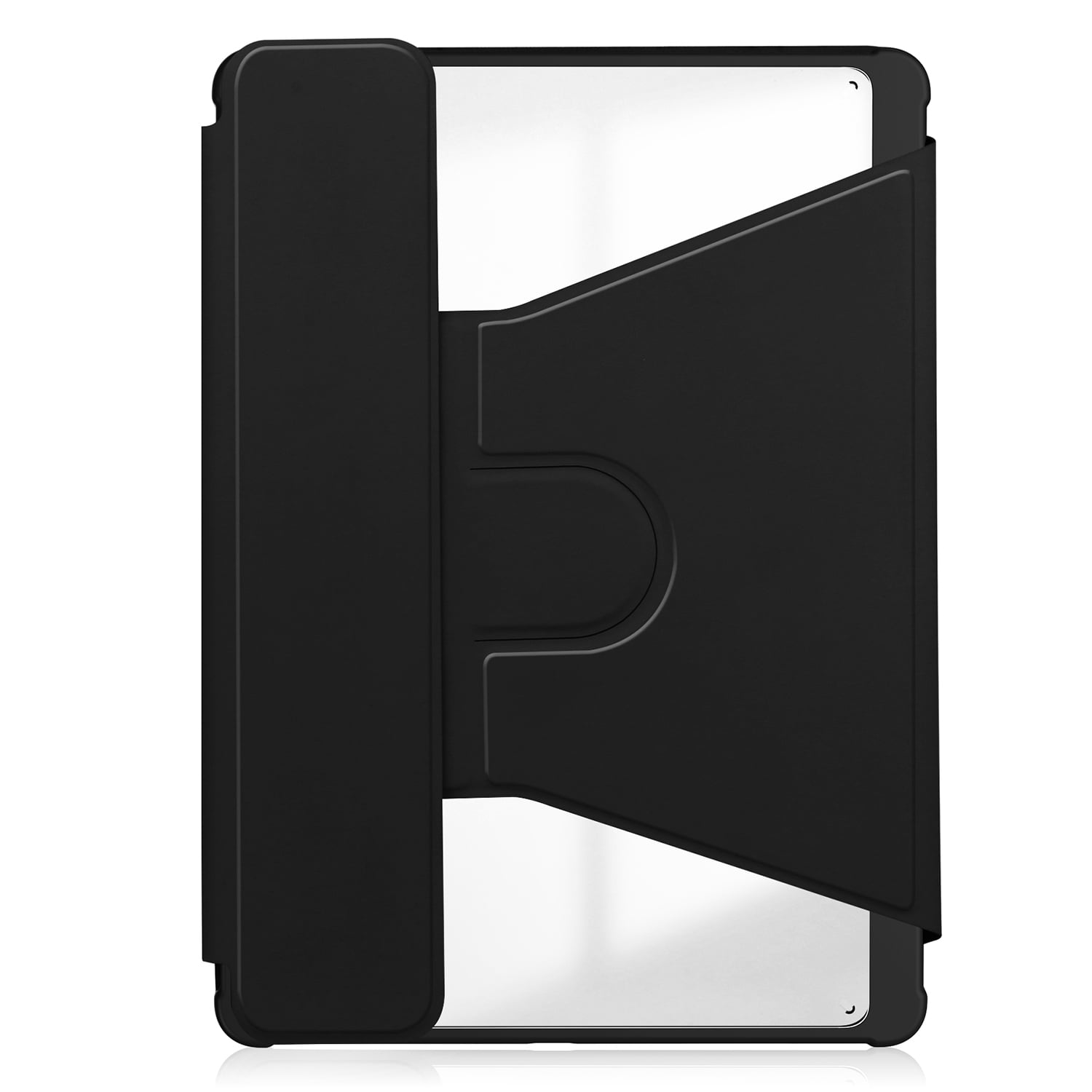 Allytechgroup iPad Pro 11 M4 2024 Case with Pencil Holder, Premium PU Leather Multi Angle Viewing Stand Anti-Scratch Auto Sleep Wake Tablet Case for Apple iPad Pro 11 Inch 2024, Black
