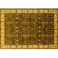 thumbnail image 1 of Ahgly Company Machine Washable Indoor Rectangle Oriental Yellow Industrial Area Rugs, 2' x 5', 1 of 4
