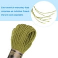 thumbnail image 4 of Uxcell 24 Skeins Embroidery Floss 8.75 Yard Each Long Fiber Cotton Cross Stitch Thread Moss Green, 4 of 6