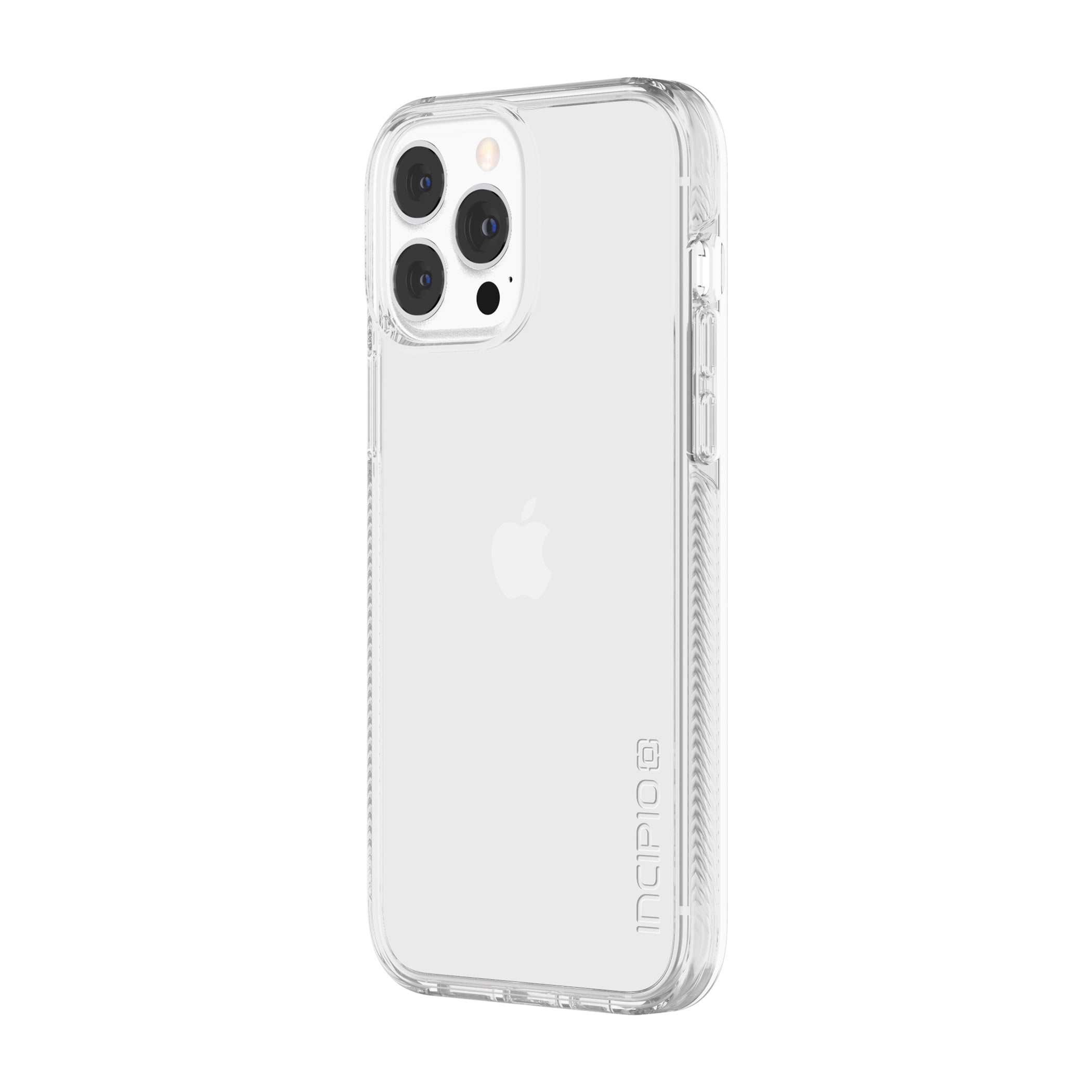 Incipio DualPro Fusion for iPhone 13 Pro Max - Clear/Clear with Dark Denim & Coral Pink Buttons