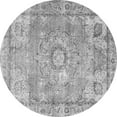 thumbnail image 1 of Ahgly Company Indoor Round Medallion Gray Traditional Area Rugs, 3' Round, 1 of 1