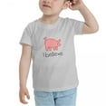 thumbnail image 3 of Pig I Believe Funny Toddler T Shirts for Boys Girls (Gray, 5/6T), 3 of 5