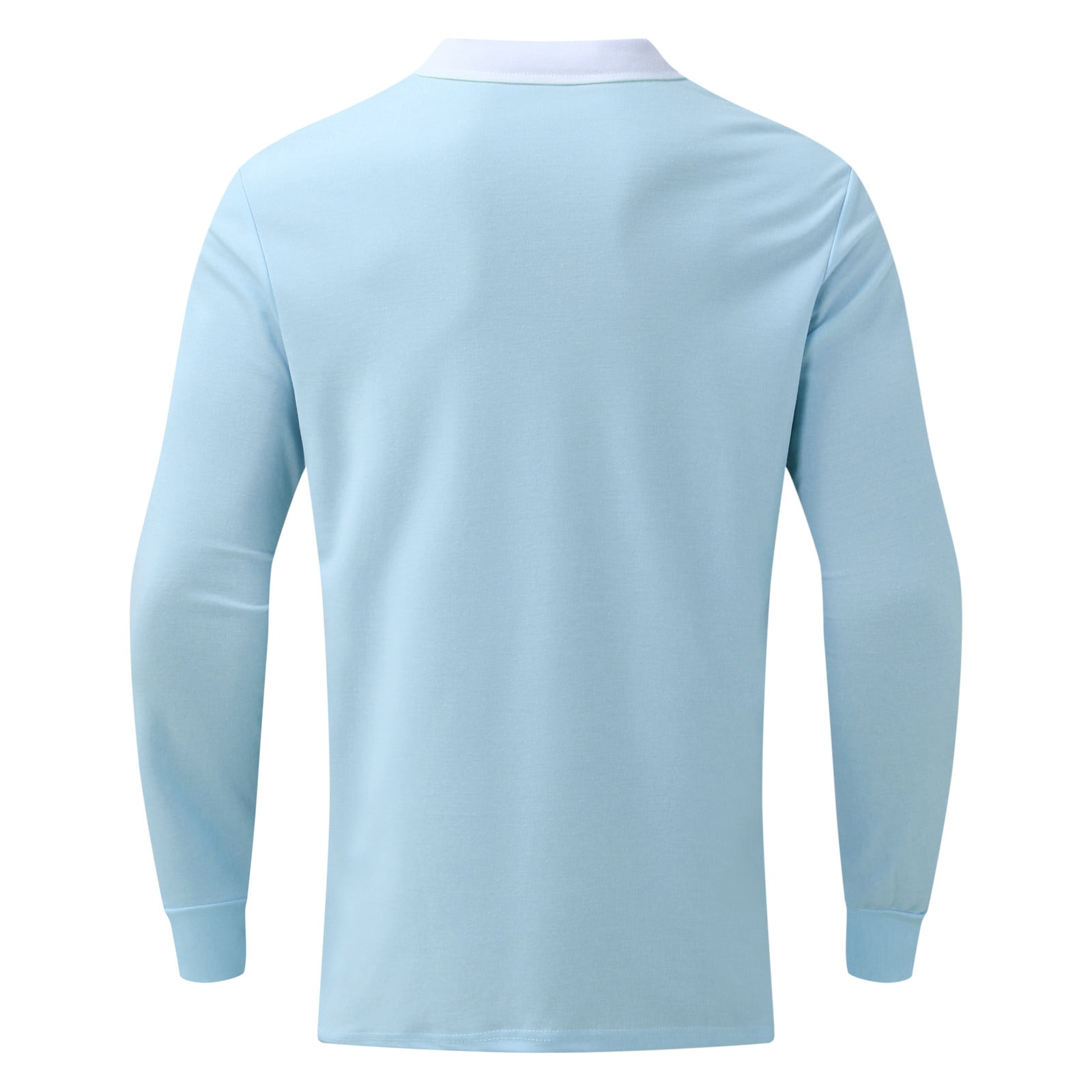 LEEy-World Mens Polo Shirts Men's Long Sleeve Sun Shirts UPF 50+ Teen Zip  Up Fishing Running Rash Guard T-Shirts Outdoor Shirt Blue,S 