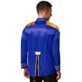 thumbnail image 3 of iiniim Men Steampunk Vintage Medieval Tailcoat Jacket Coat Long Sleeve SGT Pepper Jacket Uniform Size S-3XL Royal Blue XL, 3 of 7