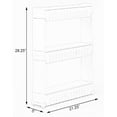 thumbnail image 7 of Plastic Storage Cabinet Organizer 3 Shelf Cart Rack Tower with Wheels, 7 of 7