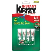 Elmer's Instant Krazy Glue, All-Purpose Gel Formula, 4-Tube/Pkg.