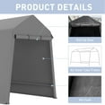 thumbnail image 2 of Luku Outdoor Portable Storage Shed Tent, Heavy-Duty Weather-Resistant Shelter with Roll-Up Doors & Vents, Steel Frame, for Motorcycle, ATV, Garden Tools, Garage Storage, 2 of 5