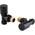 thumbnail image 2 of Angled Radiator Valves for Towel Warmers Black 15mm, 2 of 5