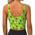 thumbnail image 4 of Uemuo St Patrick's Day7 Pattern Women's Sports Bra - High Impact Support, Breathable, and Comfortable Athletic Bra for Running, Yoga, and Workouts, 4 of 9
