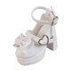 thumbnail image 2 of Zapatos para figura femenina 1/4, mini, hebilla de corazón, accesorios para muñecas de moda, tacón alto. blanco, 2 of 9
