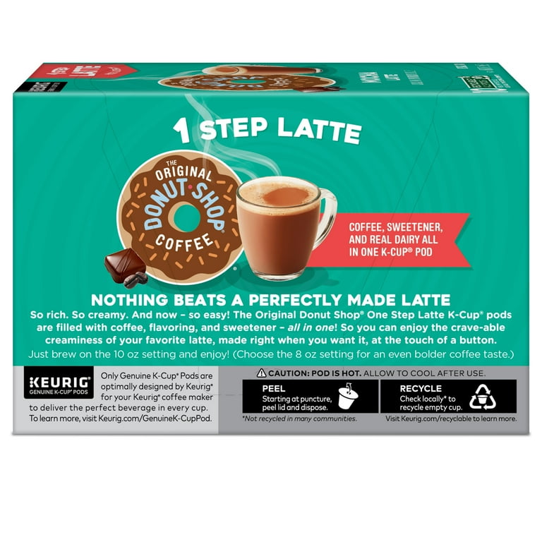 The Original Donut Shop One Step Mocha Latte Flavored K Cup Coffee Pods 10 Count Walmart