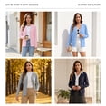 thumbnail image 4 of Uvplove Women's Long Sleeve Cardigan V-Neck Oufits Knit Button Down Casual Sweater,Pink,M-3XL, 4 of 12