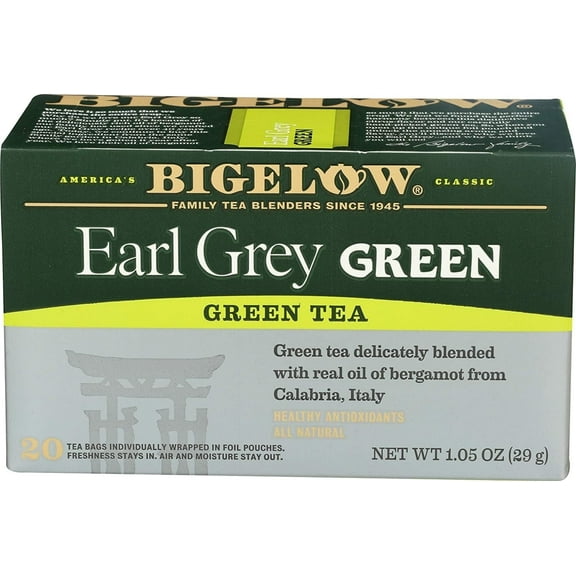 Bigelow Tea Green Tea Earl Grey - 20 Tea Bags Pack of 4