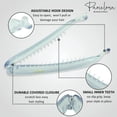 thumbnail image 3 of Parcelona French Small 3.75” Celluloid Set of 2 Banana Hair Clips for Women (Clear), 3 of 3