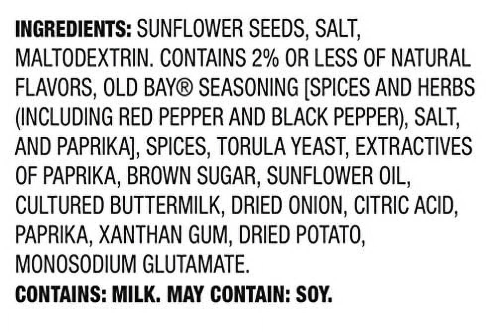 BIGS Old Bay Seasoned Sunflower Seeds, Keto Friendly Snack, 5.35-oz. Bag Pack of 12