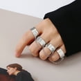 thumbnail image 1 of Fiudx Anillos de Moda, Conjunto de Cadete de Aleación Personalizada, Diseño de Una Sola Pieza Estilo Punk, Anillos Combinados con Una Estructura Única, Ropa Casual para Día a Día, para Mujeres y Niña, 1 of 5