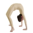 thumbnail image 4 of Aislor Kids Girls Long Sleeve Bodysuit Full Body Unitard Ballet Dance Gymnastics Leotard Dancewear Nude 8-10, 4 of 7
