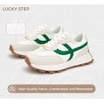 thumbnail image 3 of LUCKY STEP Womens Retro Platform Sneakers Classic Comfortable Casual Shoes,Grey&Green, 3 of 11