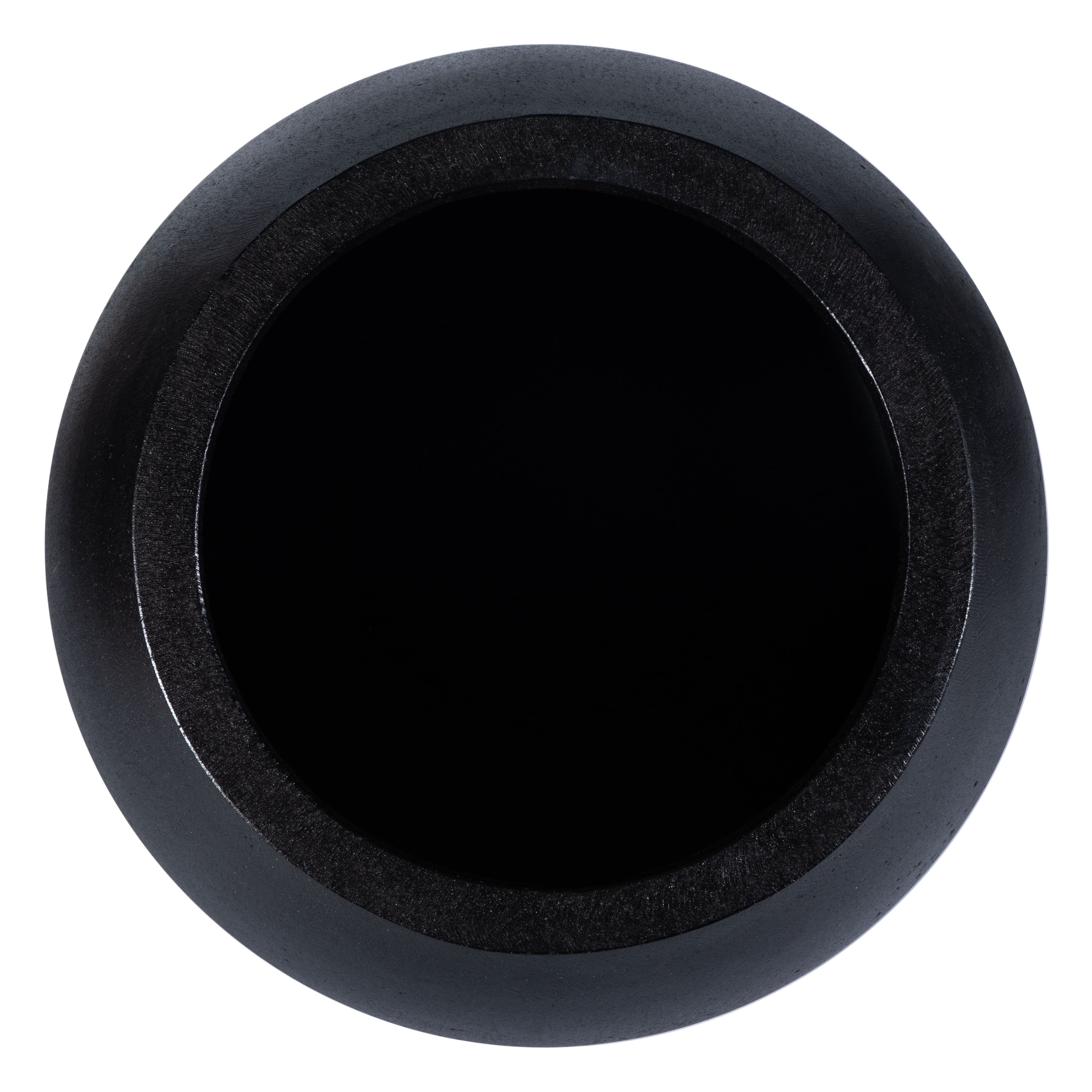 Safavieh Kenslia 24" x 24" x 20" Round Black Concrete Ficonstone Contemporary Plant Planter with Weather-Resistant