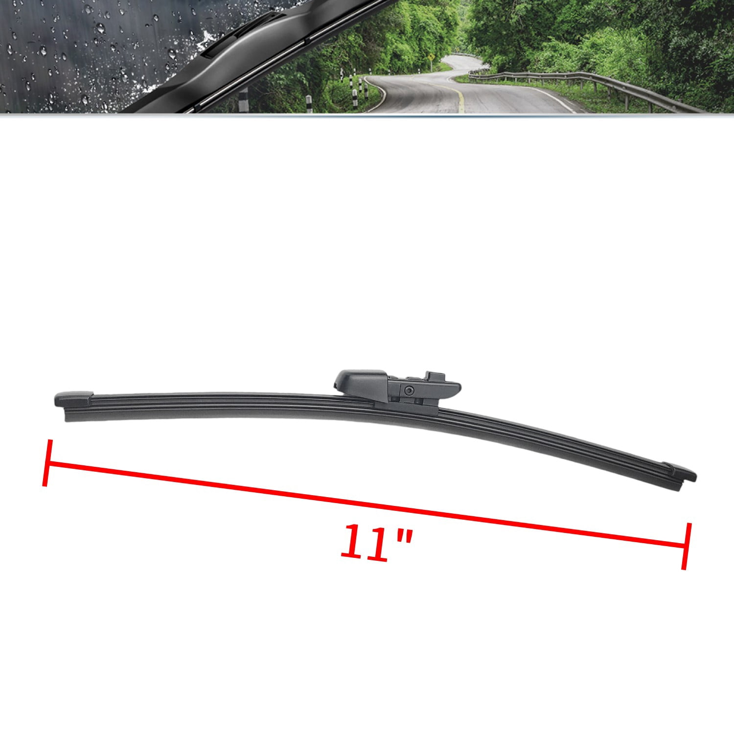 SOCOOL 3 wipers Fit For Volkswagen Golf 2010-2014, Front Rear Windshield Wiper Blades Replacement 24+19+PTB+11G (Set of 3),Y08W7A5W