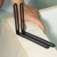 thumbnail image 4 of Raindrops Support L Bracket Corner Brace Black 2Pcs Adjustable Fixing Cabinets, 4 of 8