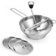 thumbnail image 4 of Pasapurés de acero inoxidable: funcionamiento con manivela, discos intercambiables, ideal para purés, sopas y salsas caseras, 4 of 8