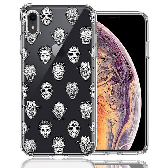 MUNDAZE For Apple iPhone XR Halloween Horror Villains Design Double Layer Phone Case Cover