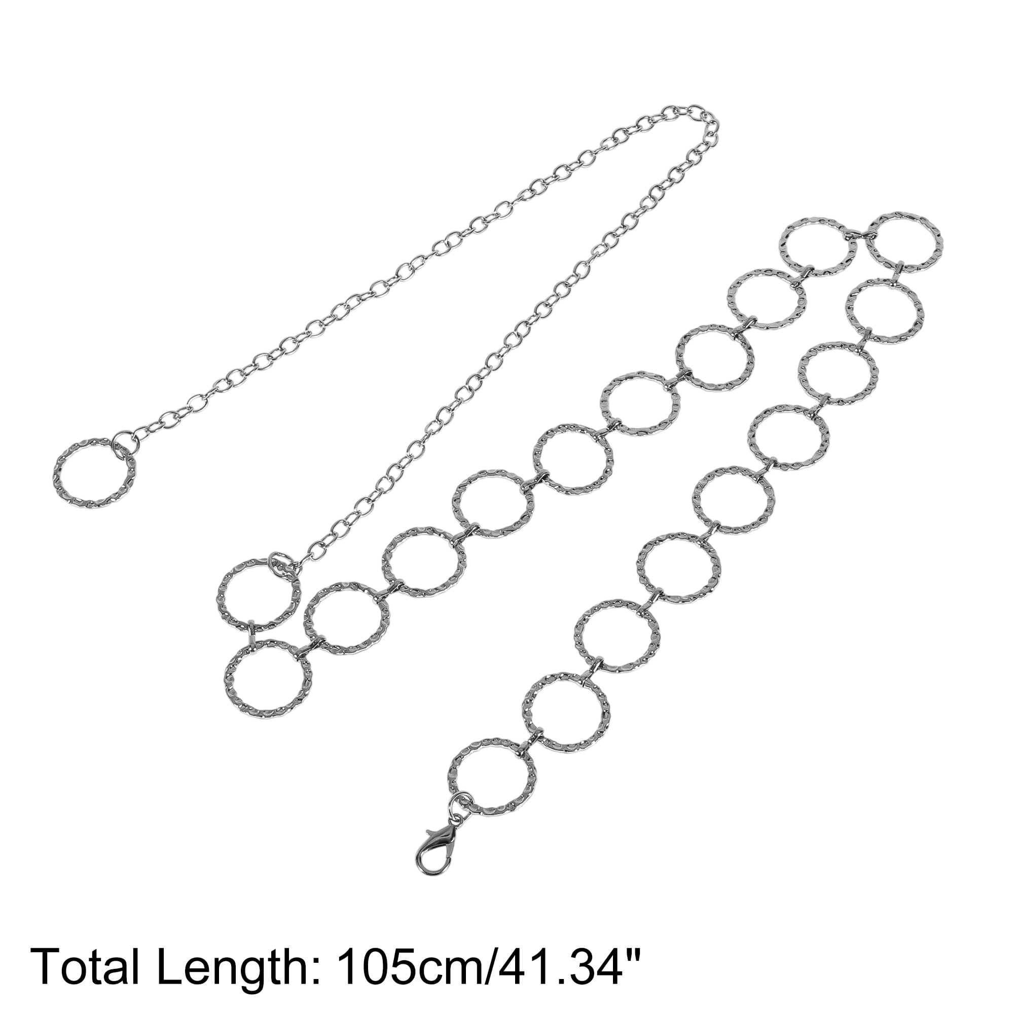 Unique Bargains Hoop Adjustable Waist Belt Silver Tone 1Pc for Fashionable Styling