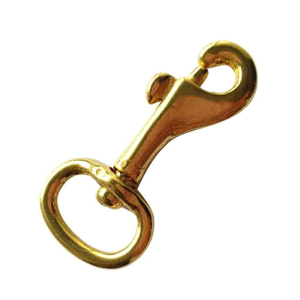 4 Pcs Heavy Duty Solid Brass Swivel Eye Bolt Snap Hook Lobster Clasp for  Straps Bags Belting Outdoor Tent Pet (3/4'' 2-1/5'' Overall)