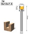 thumbnail image 2 of 1PC Woodworking Bearing Trimmer 6mm Handle Alloy Straight Edge Milling Cutter Computer Engraving Machine Slotting Tool, 2 of 7