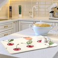 thumbnail image 6 of Yayeee Dish Drying Mat for Kitchen Counter 16"x18" Microfiber Absorbent Pad, Beige Cherry, 6 of 7