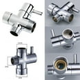 thumbnail image 4 of 2.5cm Salidas De 2cm Válvula De Adaptador En T Divisor De 3 Vías Para Desviador Inodoro Bidet Rociador Cabezal De Macarena Ducha Válvula Mezclador, 4 of 7