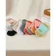 thumbnail image 2 of 10 Pairs Round-bottom Invisible Socks Anti-slip Boat socks Women Short Socks Men's Shallow Socks Multicolor, 2 of 7