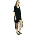 thumbnail image 6 of Bimba Women Kimono Solid Shrug With Long Fringes Exclusive Tassel Cover-Up, 6 of 6