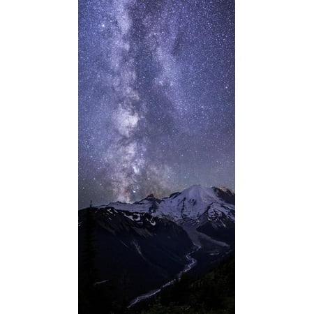 USA, Washington State. The Milky Way looms above Mt. Rainier, Mt. Rainier National Park Print Wall Art By Gary (Best Way To See Mt Rainier)