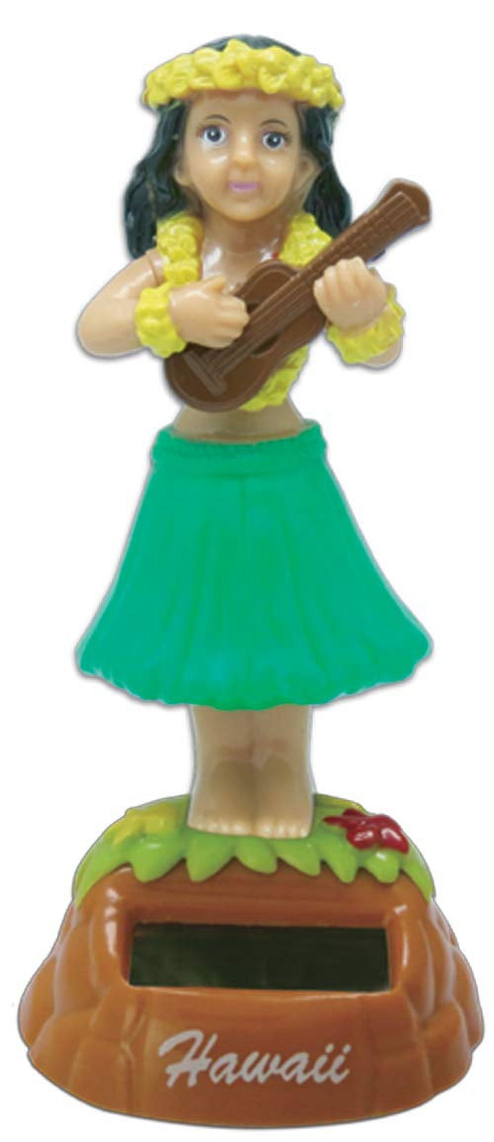 KC Hawaii Hula Girl with Ukulele Solar Doll
