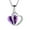 Purple, variant on Women Hollow Multicolor Heart Pendant Rhinestone Chain Necklace Jewelry Alloy, Rhinestone Blue