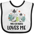 thumbnail image 3 of Inktastic Zebra My Granny Loves Me Boys or Girls Baby Bib, 3 of 4