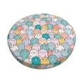 thumbnail image 2 of Lsque Colorful Cute Pig Round Bar chair cushion covers Velvet Fabric Premium Comfort Protects from Scratches and Stains for 14-17 Inch Chair- 13 inch, 2 of 7