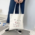 thumbnail image 2 of Bolsa de tela para mujeres y niñas, bolsas de comestibles reutilizables, lindas bolsas de tela para gatos, 2 piezas de diferentes colores Lona ER, 2 of 4