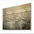 thumbnail image 2 of Designart "Tree Monochrome delicate Reverie I" Floral Print on Natural Pine Wood, 2 of 5