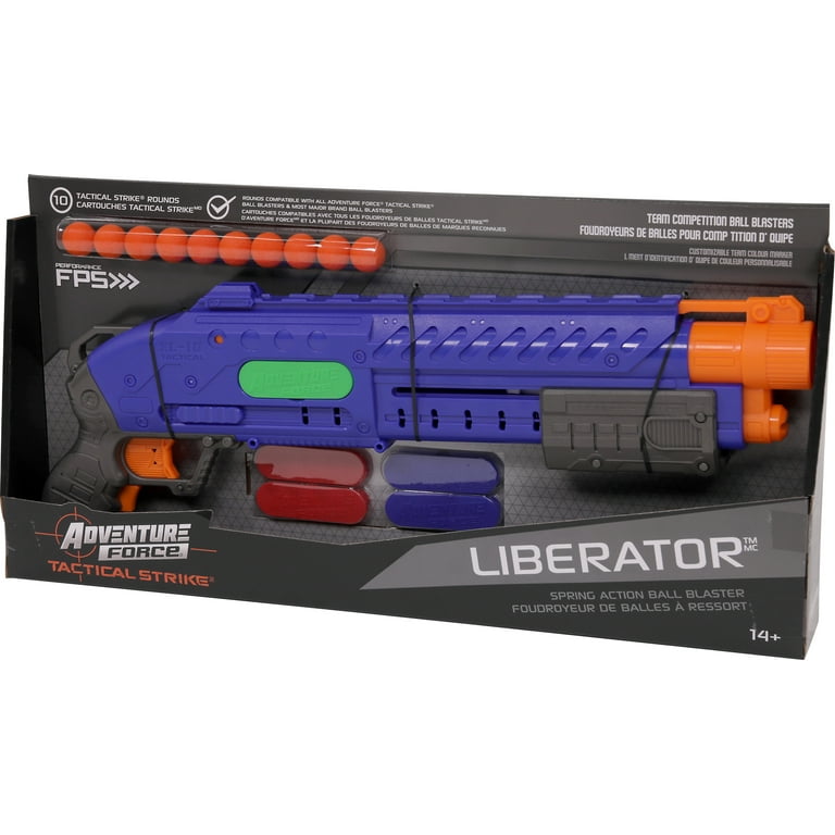 Adventure Force Tactical Strike Liberator Spring-Powered Ball Blaster -  Compatible with NERF Rival