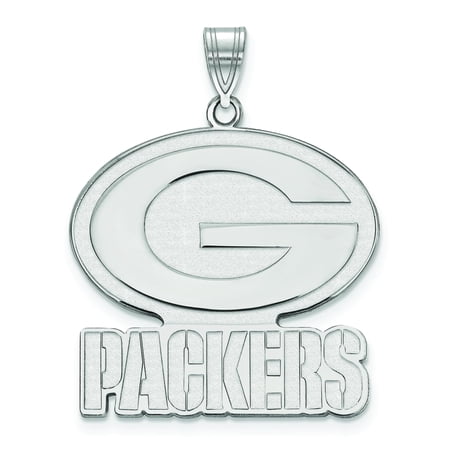 Green Bay Packers Pendant - Green Bay Packers Women's Sterling Silver XL Pendant - No Size